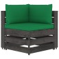vidaXL Muebles de jardín 8 piezas con cojines madera impregnada gris
