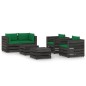 vidaXL Muebles de jardín 6 piezas con cojines madera impregnada gris vidaXL Muebles de jardín 6 piezas con cojines madera impregnada gris