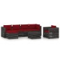 vidaXL Muebles de jardín 7 piezas con cojines madera impregnada gris vidaXL Muebles de jardín 7 piezas con cojines madera impregnada gris
