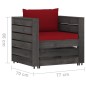 vidaXL Muebles de jardín 7 piezas con cojines madera impregnada gris vidaXL Muebles de jardín 7 piezas con cojines madera impregnada gris