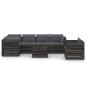 vidaXL Muebles de jardín 7 piezas con cojines madera impregnada gris vidaXL Muebles de jardín 7 piezas con cojines madera impregnada gris