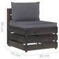 vidaXL Muebles de jardín 7 piezas con cojines madera impregnada gris vidaXL Muebles de jardín 7 piezas con cojines madera impregnada gris