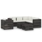 vidaXL Muebles de jardín 8 piezas con cojines madera impregnada gris vidaXL Muebles de jardín 8 piezas con cojines madera impregnada gris
