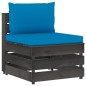 vidaXL Muebles de jardín 8 piezas con cojines madera impregnada gris vidaXL Muebles de jardín 8 piezas con cojines madera impregnada gris