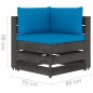 vidaXL Muebles de jardín 8 piezas con cojines madera impregnada gris vidaXL Muebles de jardín 8 piezas con cojines madera impregnada gris