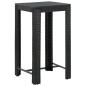 vidaXL Set muebles bar jardín 3 piezas y cojines ratán sintético negro vidaXL Set muebles bar jardín 3 piezas y cojines ratán sintético negro