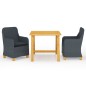 vidaXL Juego de comedor para jardín 3 piezas gris oscuro vidaXL Juego de comedor para jardín 3 piezas gris oscuro