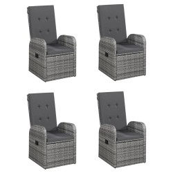 vidaXL Juego de comedor para jardín 5 piezas gris