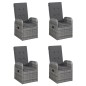 vidaXL Juego de comedor para jardín 5 piezas gris vidaXL Juego de comedor para jardín 5 piezas gris