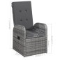 vidaXL Juego de comedor para jardín 5 piezas gris vidaXL Juego de comedor para jardín 5 piezas gris