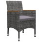 vidaXL Juego de comedor de jardín de 3 piezas gris vidaXL Juego de comedor de jardín de 3 piezas gris