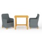 vidaXL Juego de comedor para jardín 3 piezas gris claro