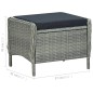 vidaXL Juego de comedor para jardín de 7 piezas gris claro vidaXL Juego de comedor para jardín de 7 piezas gris claro