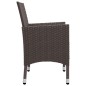 vidaXL Juego de comedor para jardín de 5 piezas marrón