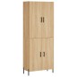 vidaXL Aparador alto madera contrachapada color roble 69,5x34x180 cm vidaXL Aparador alto madera contrachapada color roble 69,5x34x180 cm