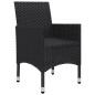 vidaXL Juego de comedor de jardín 7 piezas negro vidaXL Juego de comedor de jardín 7 piezas negro