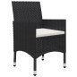 vidaXL Juego de comedor de jardín 7 piezas negro vidaXL Juego de comedor de jardín 7 piezas negro