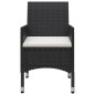 vidaXL Juego de comedor de jardín 7 piezas negro vidaXL Juego de comedor de jardín 7 piezas negro