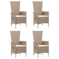 vidaXL Juego de comedor de jardín 5 piezas beige vidaXL Juego de comedor de jardín 5 piezas beige