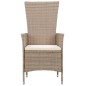 vidaXL Juego de comedor de jardín 5 piezas beige vidaXL Juego de comedor de jardín 5 piezas beige