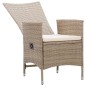 vidaXL Juego de comedor de jardín 5 piezas beige vidaXL Juego de comedor de jardín 5 piezas beige