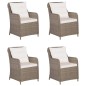 vidaXL Juego de comedor para jardín 5 piezas marrón vidaXL Juego de comedor para jardín 5 piezas marrón