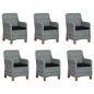 vidaXL Juego de comedor de jardín 7 piezas gris claro vidaXL Juego de comedor de jardín 7 piezas gris claro