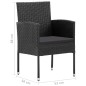 vidaXL Juego de comedor de jardín 7 piezas negro vidaXL Juego de comedor de jardín 7 piezas negro
