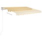vidaXL Toldo automático retráctil amarillo y blanco 300x250 cm vidaXL Toldo automático retráctil amarillo y blanco 300x250 cm