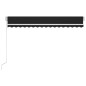 vidaXL Toldo retráctil manual gris antracita 400x350 cm vidaXL Toldo retráctil manual gris antracita 400x350 cm
