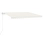 vidaXL Toldo automático con LED y sensor de viento crema 450x300 cm vidaXL Toldo automático con LED y sensor de viento crema 450x300 cm
