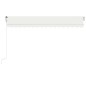 vidaXL Toldo automático con LED y sensor de viento crema 450x300 cm vidaXL Toldo automático con LED y sensor de viento crema 450x300 cm