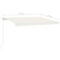 vidaXL Toldo automático con LED y sensor de viento crema 450x300 cm vidaXL Toldo automático con LED y sensor de viento crema 450x300 cm