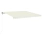 vidaXL Toldo automático con LED sensor de viento crema 450x350 cm vidaXL Toldo automático con LED sensor de viento crema 450x350 cm