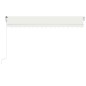 vidaXL Toldo automático con LED sensor de viento crema 450x350 cm vidaXL Toldo automático con LED sensor de viento crema 450x350 cm