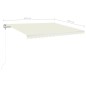 vidaXL Toldo automático con LED sensor de viento crema 450x350 cm vidaXL Toldo automático con LED sensor de viento crema 450x350 cm
