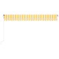 vidaXL Toldo automático LED sensor de viento amarillo blanco 500x350cm vidaXL Toldo automático LED sensor de viento amarillo blanco 500x350cm