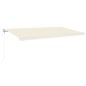 vidaXL Toldo automático con LED sensor de viento crema 600x350 cm vidaXL Toldo automático con LED sensor de viento crema 600x350 cm