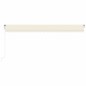 vidaXL Toldo automático con LED sensor de viento crema 600x350 cm vidaXL Toldo automático con LED sensor de viento crema 600x350 cm