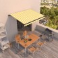 vidaXL Toldo retráctil manual amarillo y blanco 350x250 cm vidaXL Toldo retráctil manual amarillo y blanco 350x250 cm