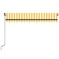 vidaXL Toldo retráctil manual amarillo y blanco 350x250 cm vidaXL Toldo retráctil manual amarillo y blanco 350x250 cm