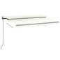 vidaXL Toldo automático con LED y sensor de viento crema 350x250 cm vidaXL Toldo automático con LED y sensor de viento crema 350x250 cm