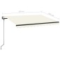 vidaXL Toldo automático con LED y sensor de viento crema 350x250 cm vidaXL Toldo automático con LED y sensor de viento crema 350x250 cm