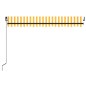 vidaXL Toldo manual retráctil con LED amarillo y blanco 400x350 m vidaXL Toldo manual retráctil con LED amarillo y blanco 400x350 m
