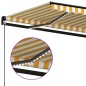 vidaXL Toldo manual retráctil con LED amarillo y blanco 400x350 m vidaXL Toldo manual retráctil con LED amarillo y blanco 400x350 m