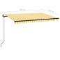 vidaXL Toldo manual retráctil con LED amarillo y blanco 400x350 m vidaXL Toldo manual retráctil con LED amarillo y blanco 400x350 m