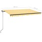 vidaXL Toldo retráctil automático amarillo y blanco 400x350 cm vidaXL Toldo retráctil automático amarillo y blanco 400x350 cm