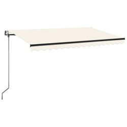 vidaXL Toldo retráctil automático crema 450x350 cm