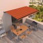 vidaXL Toldo automático retráctil naranja y marrón 500x350 cm vidaXL Toldo automático retráctil naranja y marrón 500x350 cm