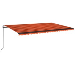 vidaXL Toldo automático retráctil naranja y marrón 500x350 cm